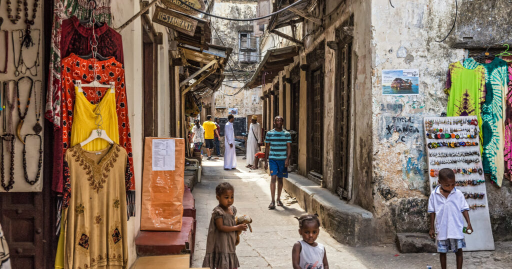 Gate i stonetown i zanzibar, tanzania