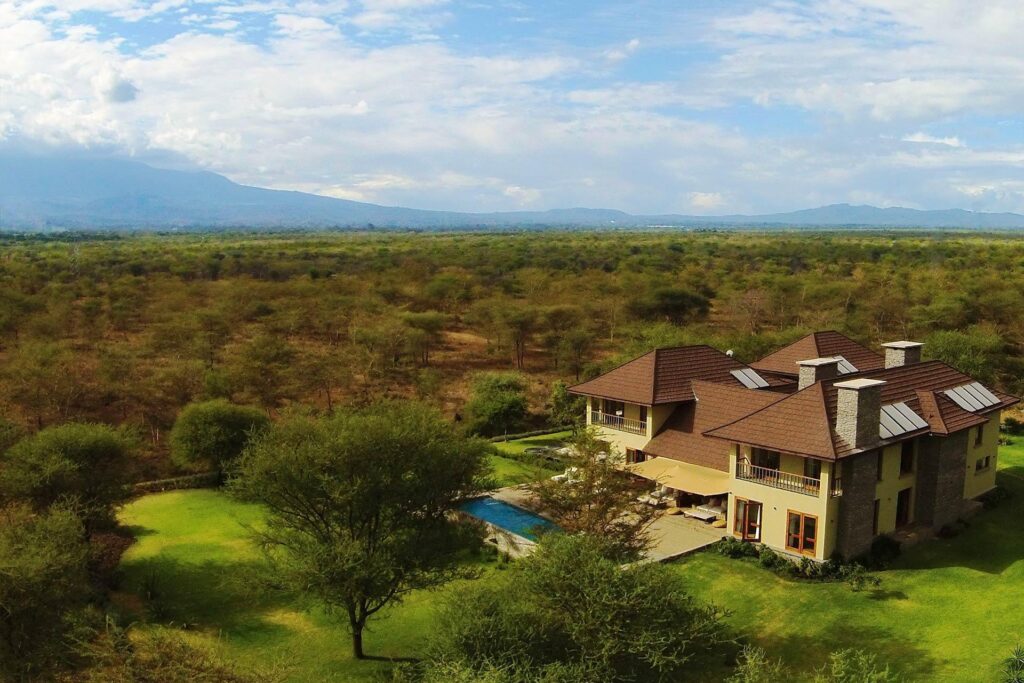 Siringit Villa, lodge i Arusha Tanzania, med svømmebasseng