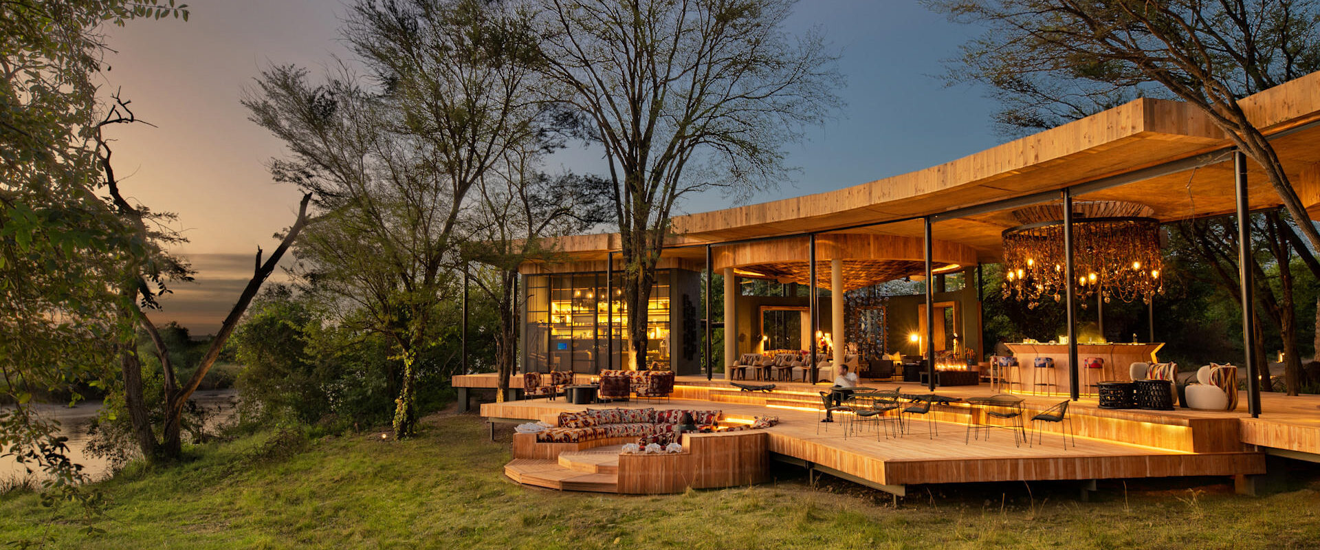 Utsiden av lodge i Diamond Luxury-klassen safari Tanzania