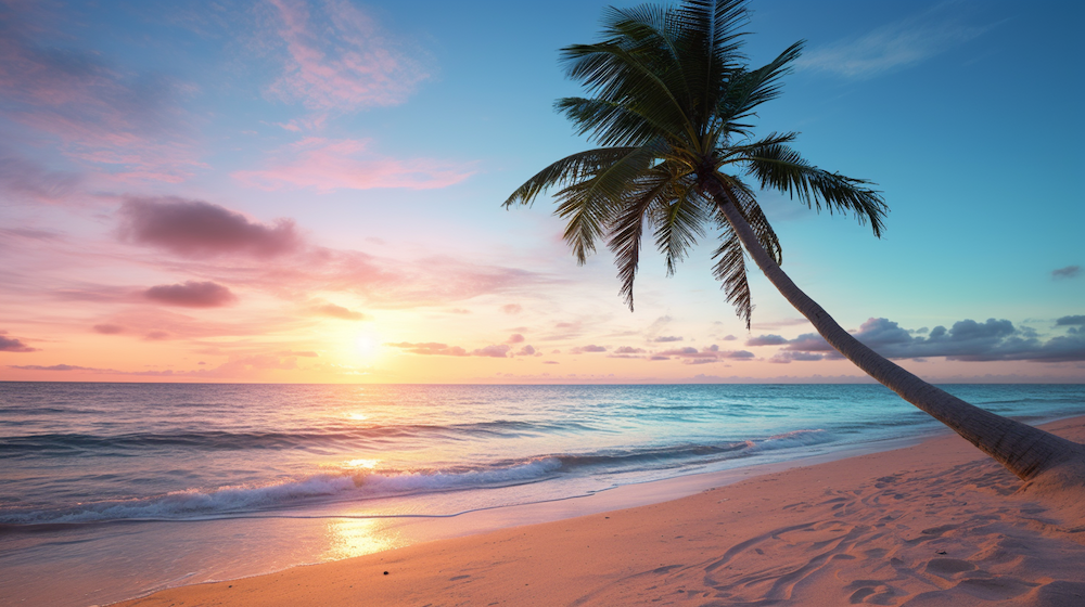 Solnedgang Tanzania beach