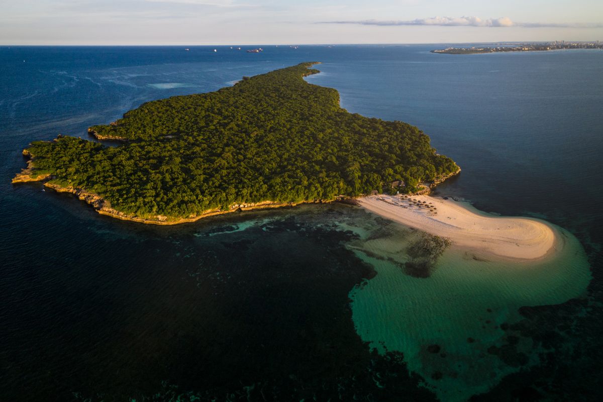 Bongoyo Island Tanzania sett ovenfra
