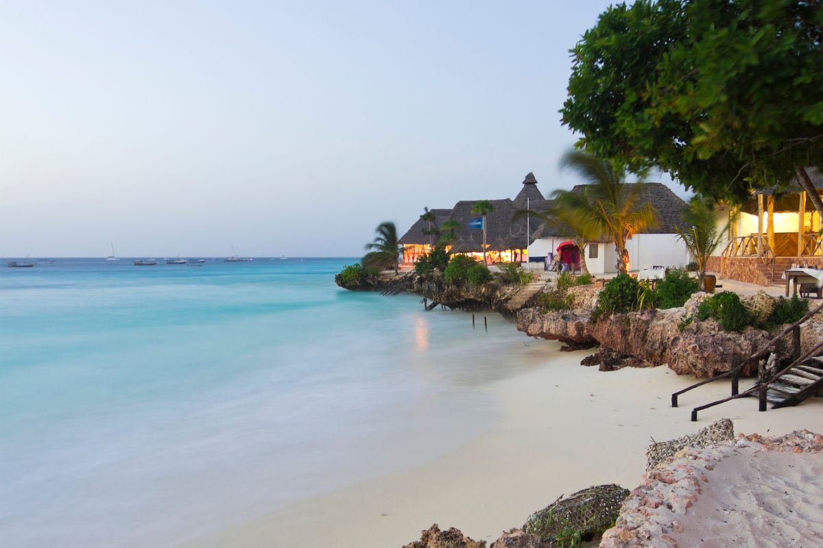 Strand på Zanzibar